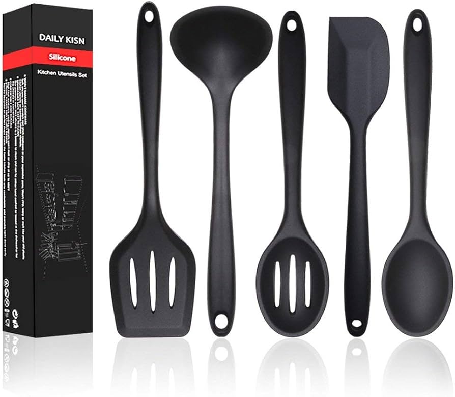 5pcs Silicone Spatula Set Heat-Resistant Kitchen Tools