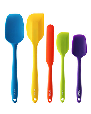 5pcs Silicone Spatula Set Heat-Resistant Kitchen Tools