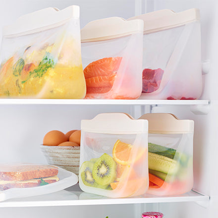 Reusable Silicone Food Storage Freezer Bags