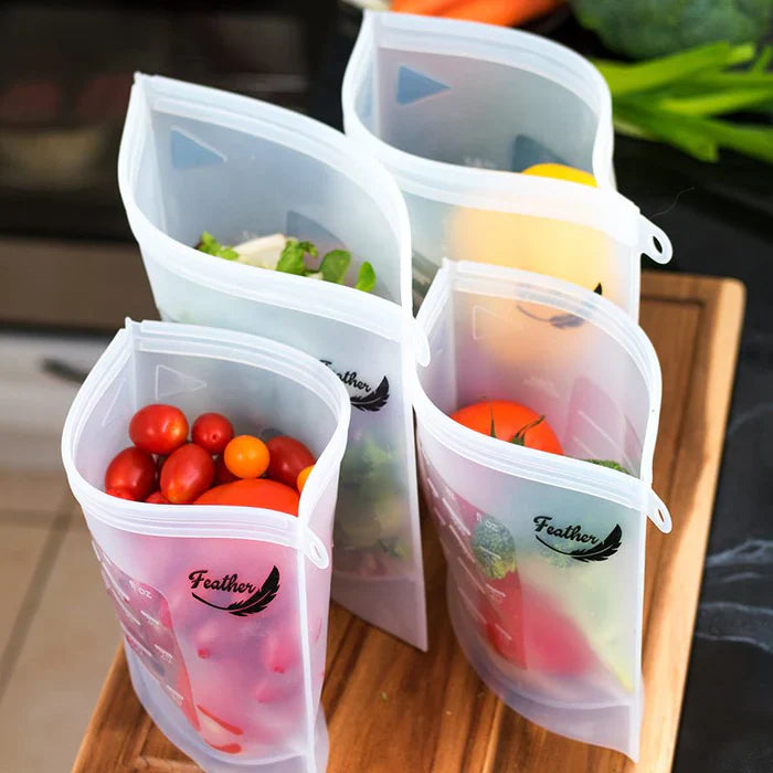 Reusable Silicone Food Storage Freezer Bags