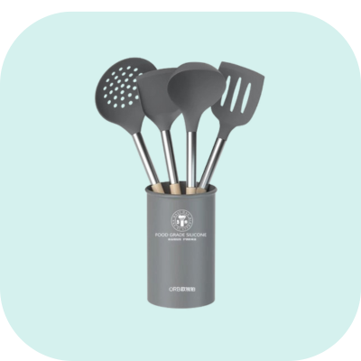 5pcs Silicone Spatula Set Heat-Resistant Kitchen Tools