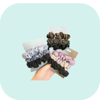 Floral Hair Scrunchie Set