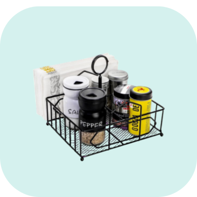 Metal Napkin Condiment Holder