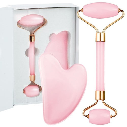 Jade Roller Set w/ Gua Sha & Konjac Facial Sponge