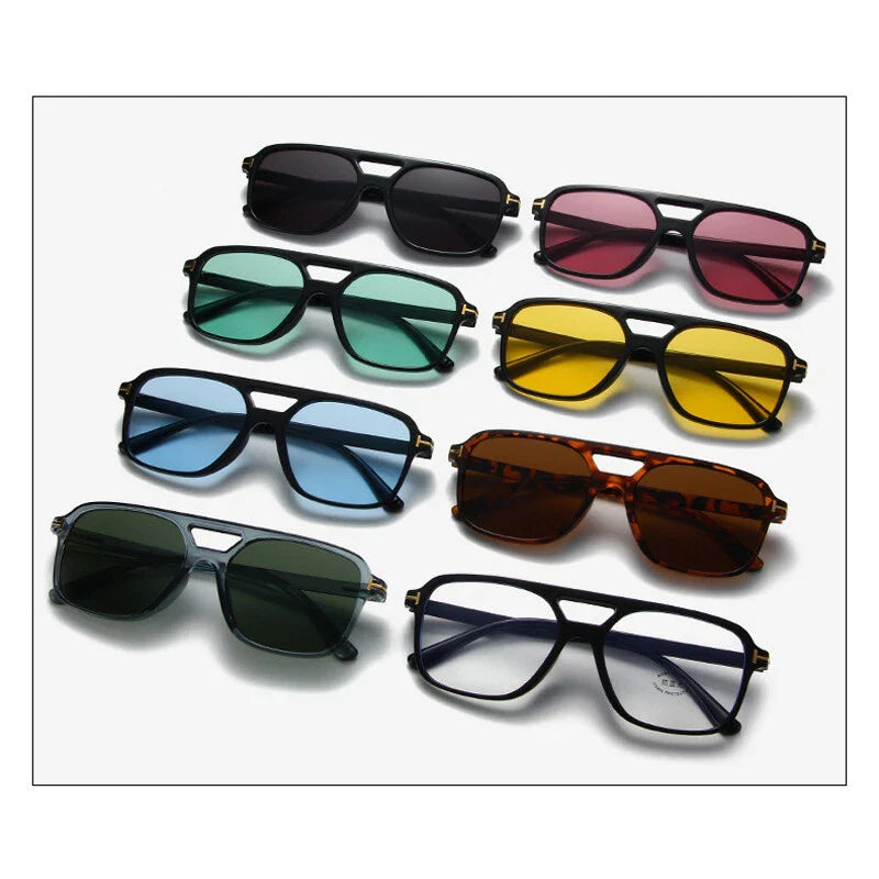 Trendy Retro Square Sunglasses
