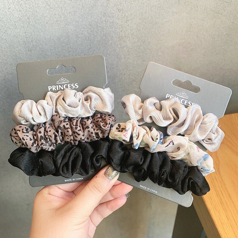 Floral Hair Scrunchie Set