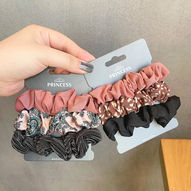Floral Hair Scrunchie Set
