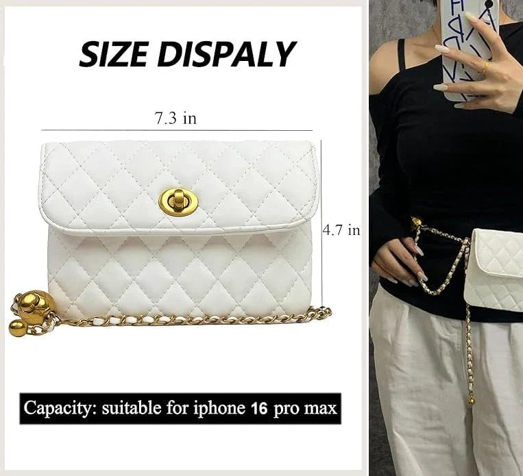 Leather Chain Belt Bag