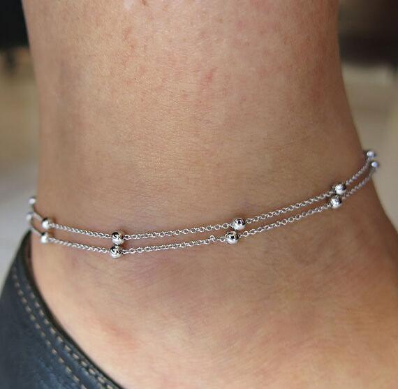 Simple Gold Silver Chain Anklet Bracelet